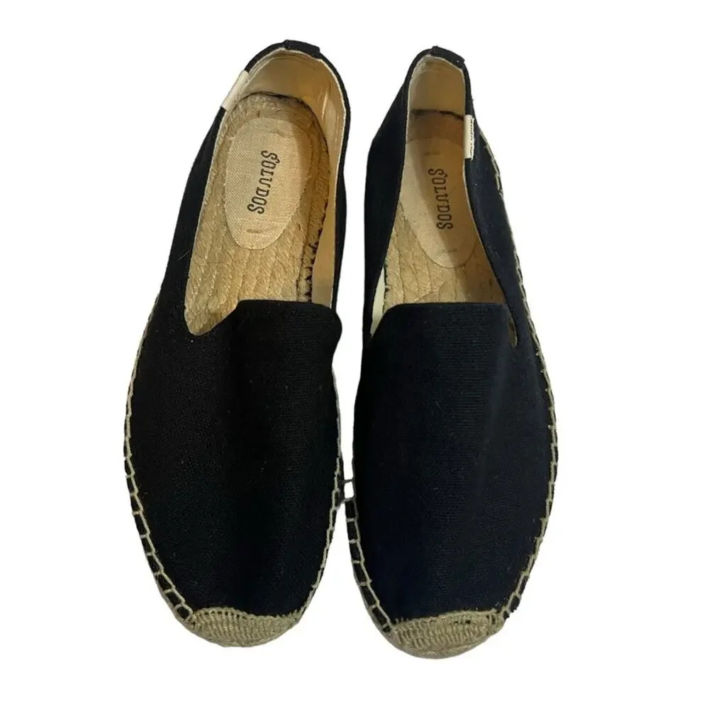 Soludos black classic espadrilles Sz 9.5